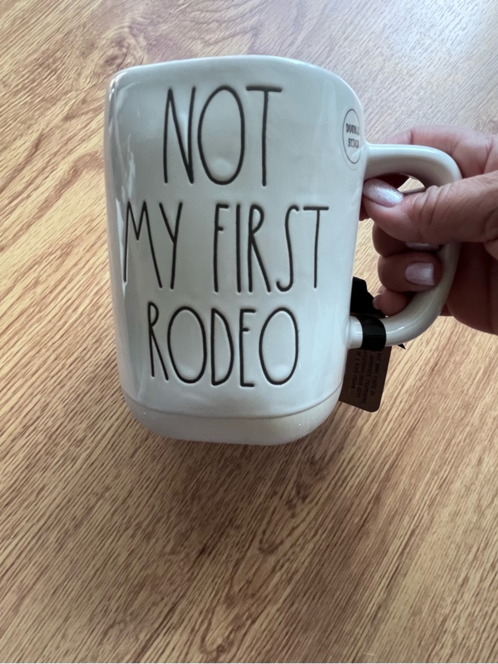 Rae Dunn White Ceramic ‘Not My First Rodeo’ Mug - Black Logo